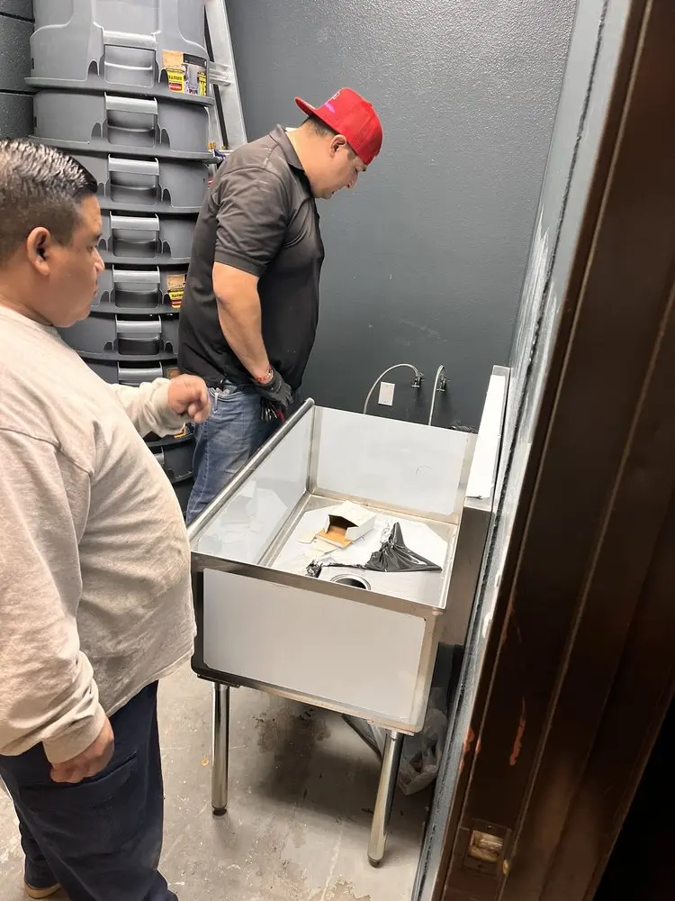 Commercial plumbing and sink installation in Little Saigon